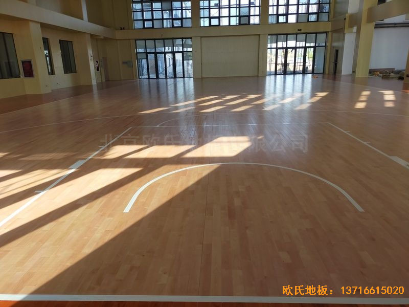江蘇連云港消防隊運(yùn)動木地板安裝案例