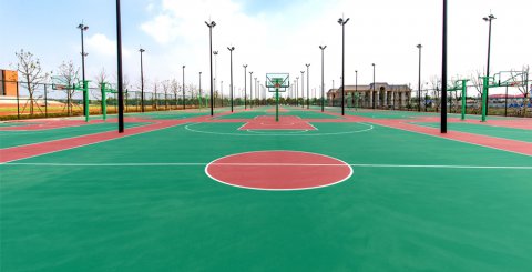 室外籃球場地，硅pu材質(zhì)球場施工工藝