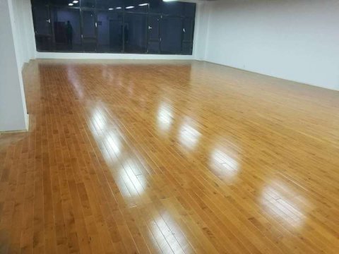 小學(xué)俄勒岡松舞臺體育場地木地板施工工藝